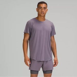 Lululemon labs. purple. athletic. short sleeve